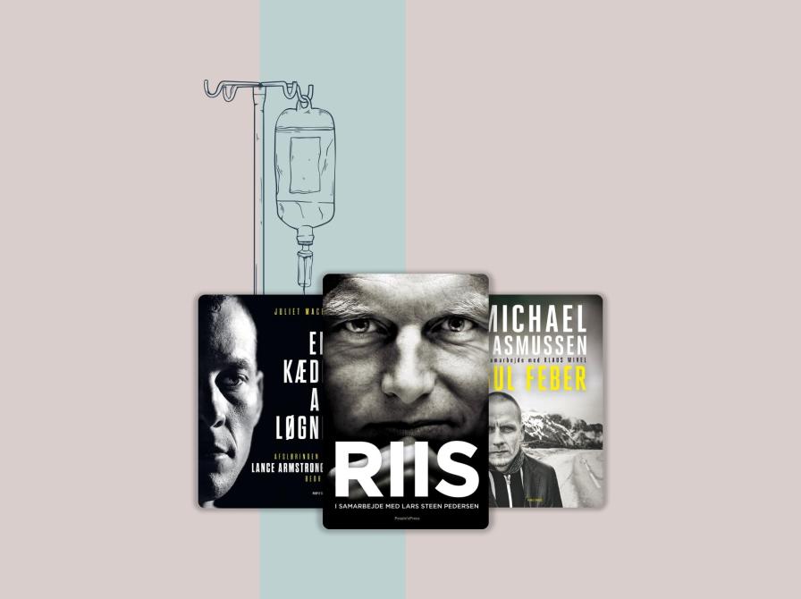 Grafik med bøger om Tour De France skurke